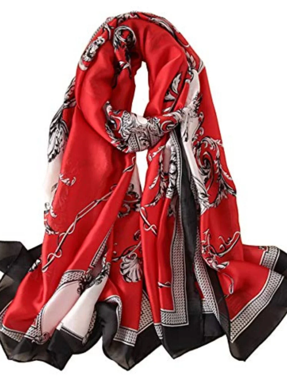 100% Mulberry Silk Fashion Scarf Long Lightweight Shawl Wrap